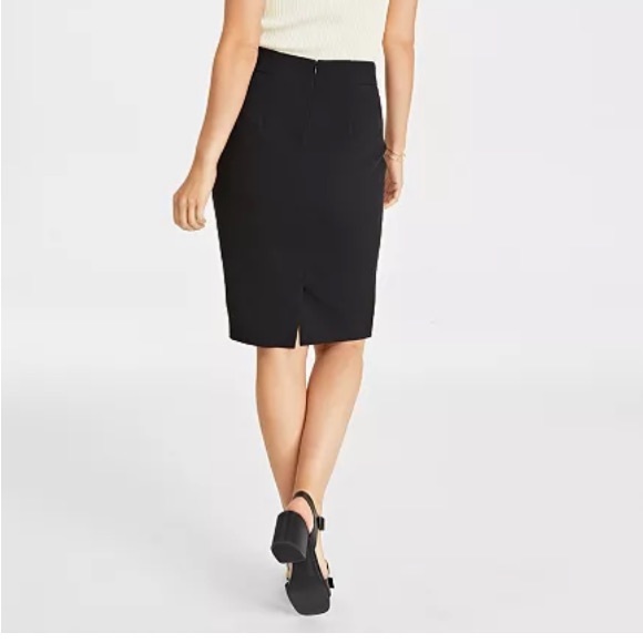 Rafaella Deep Black Pencil Silhouette Skirt Size 4 - Picture 3 of 10